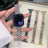Блестящий Алмазный Ремешок для Apple Watch Ultra Band 49MM 38 40 42 41 45 46мм Элегантный Металлический Ремешок для iWatch Series11 S10 9 8 7 6 SE Браслет