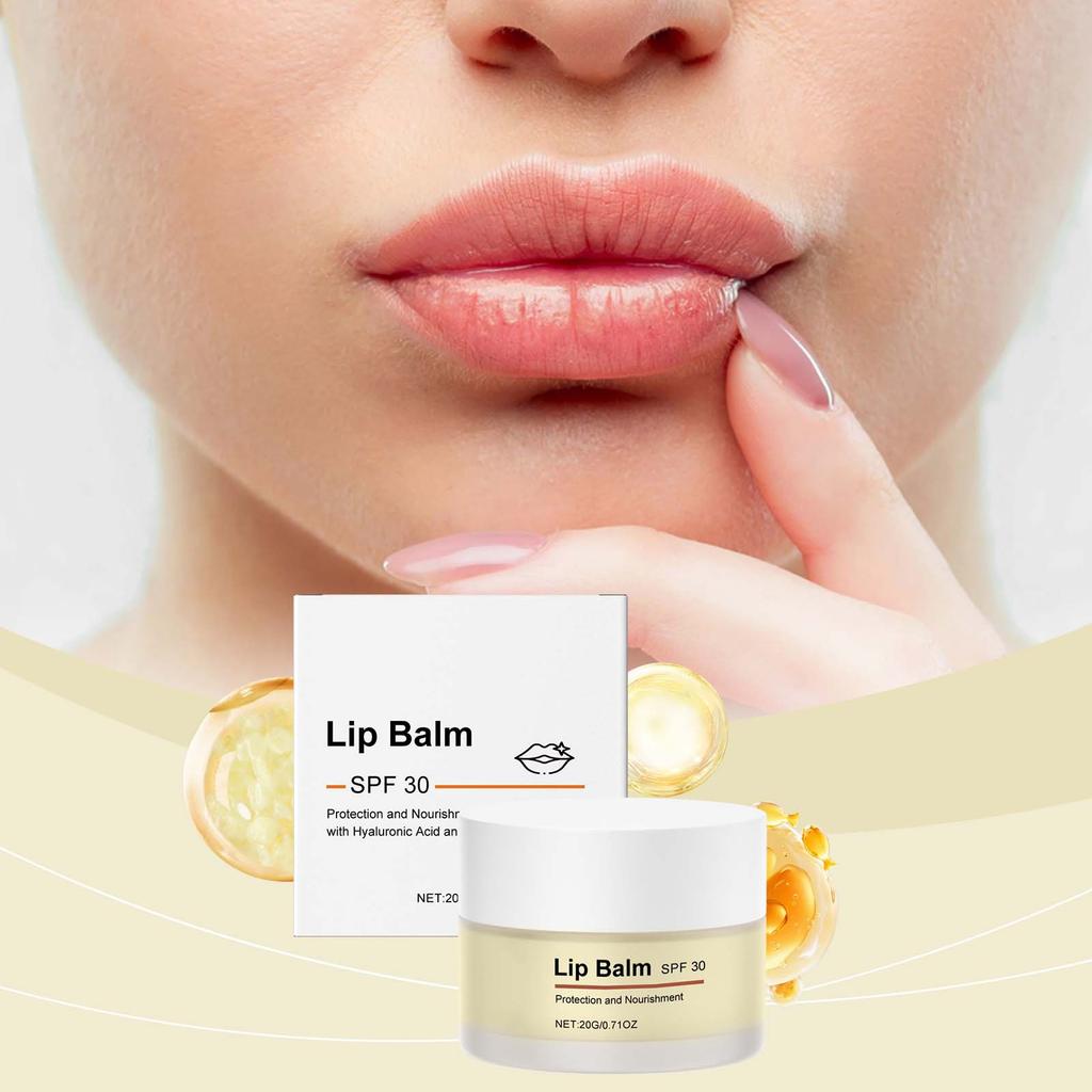 Ночная маска для губ, бальзам для губ, питательная и увлажняющая маска для губ с VC для ухода за кожей губ, улучшения цвета губ, уменьшения морщин на губах(20g)