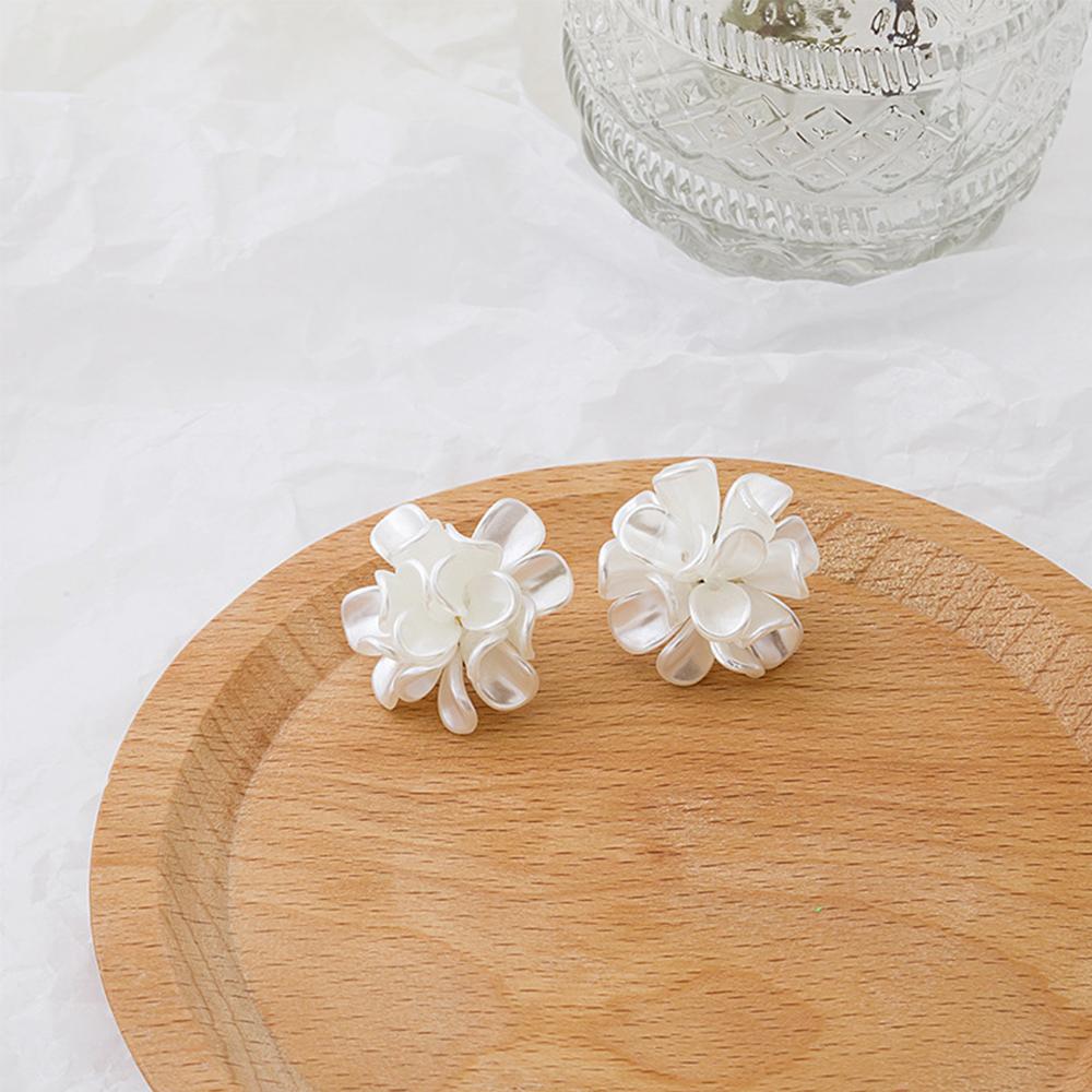 Summer Resin Women Korean Sweet Stud Earrings Flower Earrings Women Jewelry Acrylic Flower