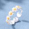 Rings For Women Daisy Flower Open Adjustable Rings Trendy Korean Style Sweet Cute Finger Ring Jewelry Gift