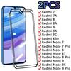 2PCS Full Tempered Glass For Xiaomi Redmi 7 8 8A 9 9A 9C Screen Protector Redmi Note 7 8 8T 9 9S 10 10X Pro Protective Film