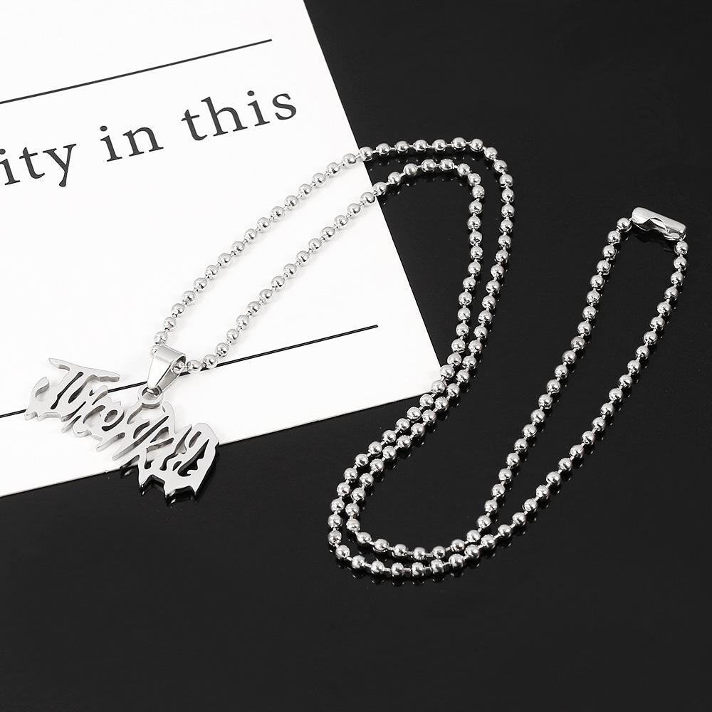 999 Wrld Juice Heart Pendant Necklace Hip Hop Singer Stainless Steel Men and Women Young Boy Never Broke Again Necklace