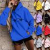 Women Fashion Casual Fun Print Hooded Sweatshirt Loose Sports Tops Pullover