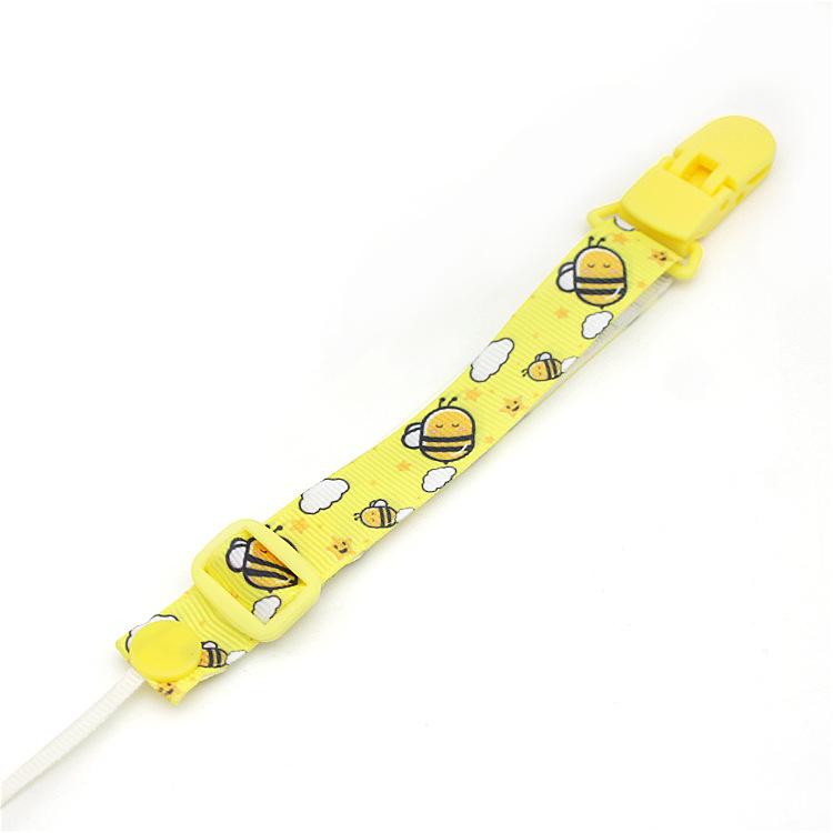 Cute Cartoon Baby Pacifier Clips Chain Ribbon Dummy Soother Holder Chains Adjustable Buckle Strap for Pacifier Baby Feeding Gift