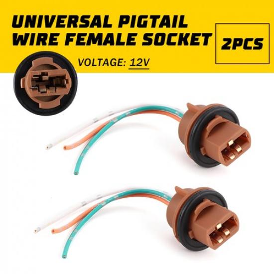 Flosser Pigtail Wire 2644 Female Socket 7443 Two Harness brake Turn Signal 2-10X