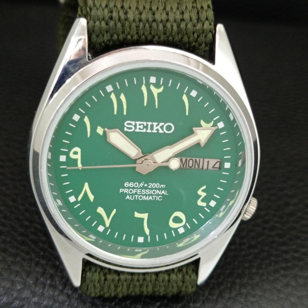 ВИНТАЖНЫЕ АВТОМАТИЧЕСКИЕ SEIKO 7009A ОТРЕСТАВРИРОВАННЫЕ ЯПОНИЯ МУЖСКИЕ ЧАСЫ С ЗЕЛЕНЫМ ЦИФЕРБЛАТОМ a445706-1
