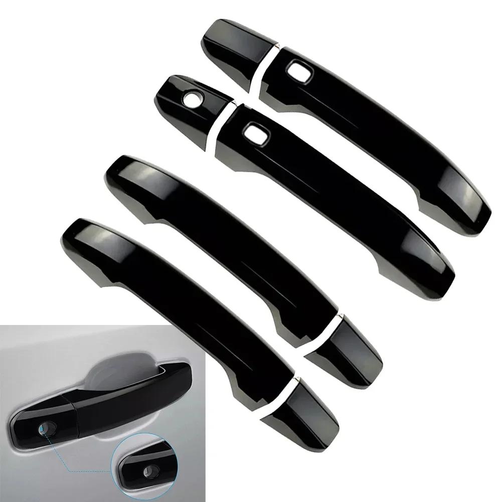 Gloss Black Outside Set Of 4 Door Handle Fit For Chevrolet For GMC Sierra 1500 2500HD 3500HD Door Handle Cover Trim
