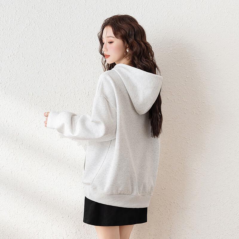 Женская толстовка с капюшоном TonLion 2025 с вышивкой букв из махровой ткани