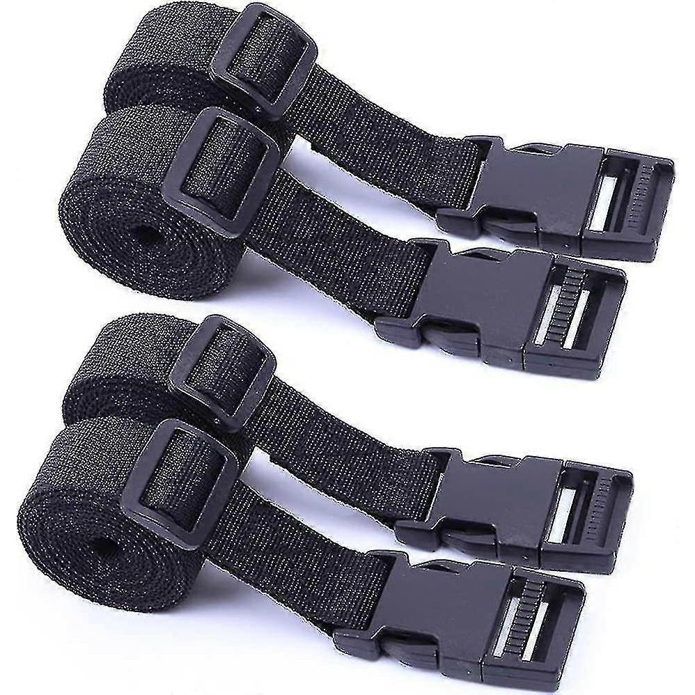 4 Pcs Nylon Webbing Flat Side Release Buckles Non-slip Packing Belt Buckles Packing Straps