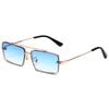 New European and American trends personalized small frame sunglasses metal square men's fashion high-end sunglasses women's glasses