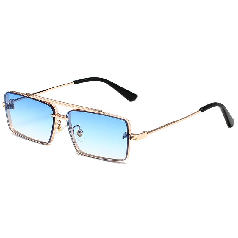 New European and American trends personalized small frame sunglasses metal square men's fashion high-end sunglasses women's glasses