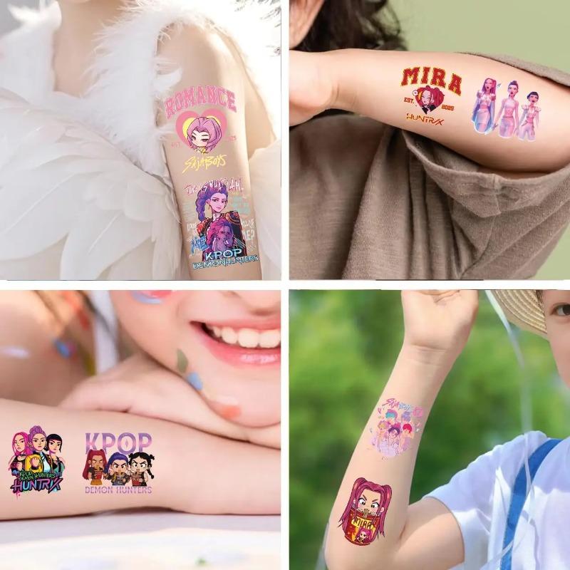 Bestseller Cartoon Lumi Temporary Tattoos Demon Style Cool Party Favors Cute Exquisite Fake Tattoo Stickers