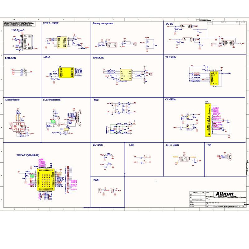 Плата разработки NICEMCU-T1 ESP11 с 1,8-дюймовым сенсорным ЖК-экраном TFT, слотом для карты TF, модулем Wi-Fi Bluetooth и камерой, тип C