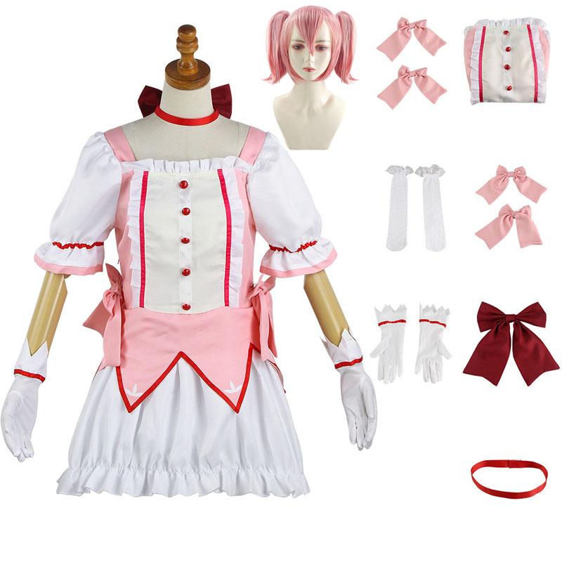 Аниме Puella Magi Madoka Magica Kaname Akemi Homura Tomoe Mami костюмы для косплея парик женская школьная форма для девочек платье