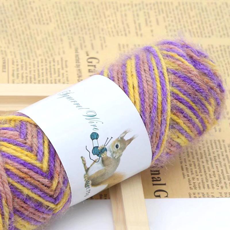 1 шт., ручная работа, нитки для шапки, шарфа, крючка, обуви, яркая шелковая пряжа, шерстяная пряжа, средняя толщина лески