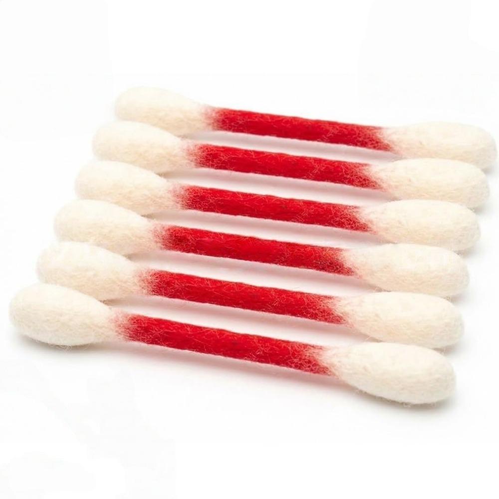 6Pcs Durable Cotton Swab Cat Toy Oversized Cat Accessories Kitten Chew Toy  Dental Cleaning
