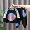 Autumn and Winter Boys' Suit Sweatpants 2pc Children's Clothing + Fleece Winter Suit Baby Boy Children's Pullover Sweatshirt