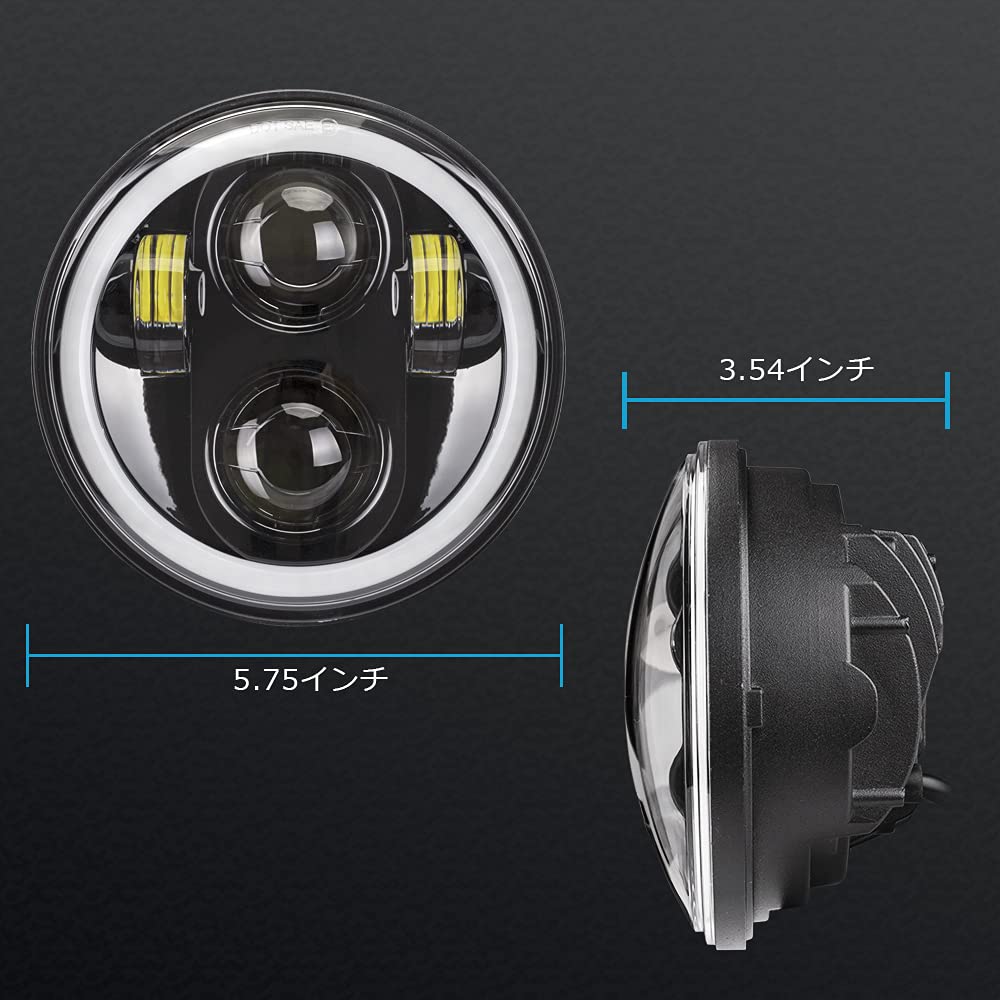 Фара Sportster 5,75 дюйма LED фара с кольцом Squid, функцией дневных ходовых огней (DRL) и поворотников,