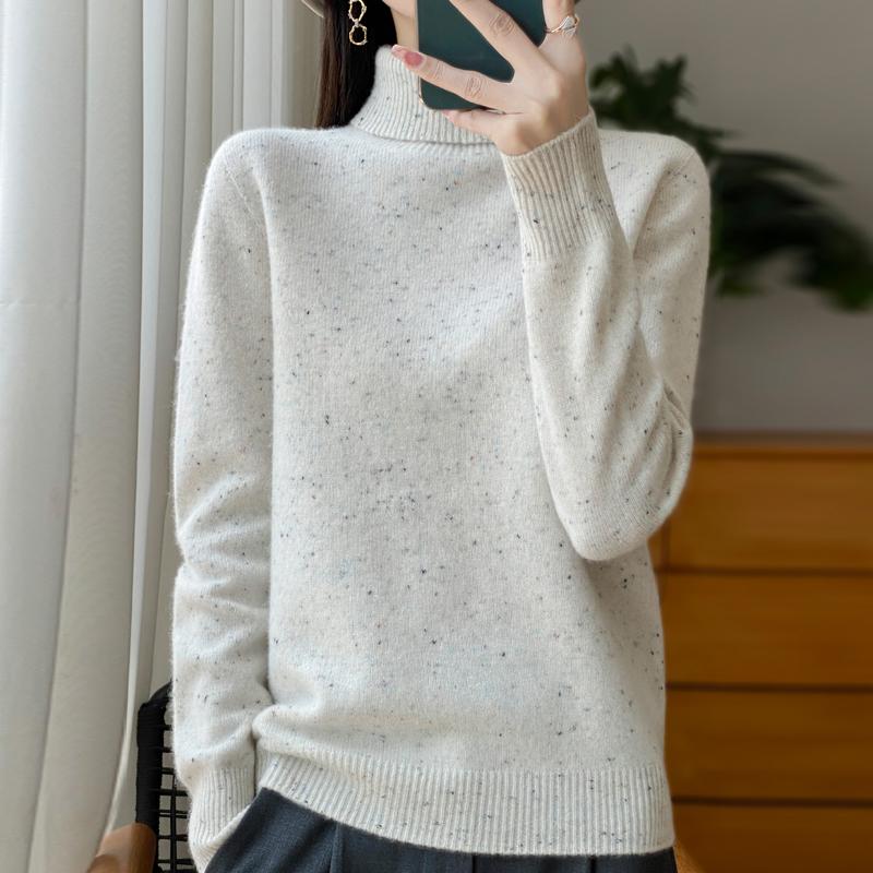Женский кашемировый свитер Qinghe Cashmere 30% кашемир 70% шерсть Осень и Зима Кашемировый плотный пуловер Мягкий и теплый