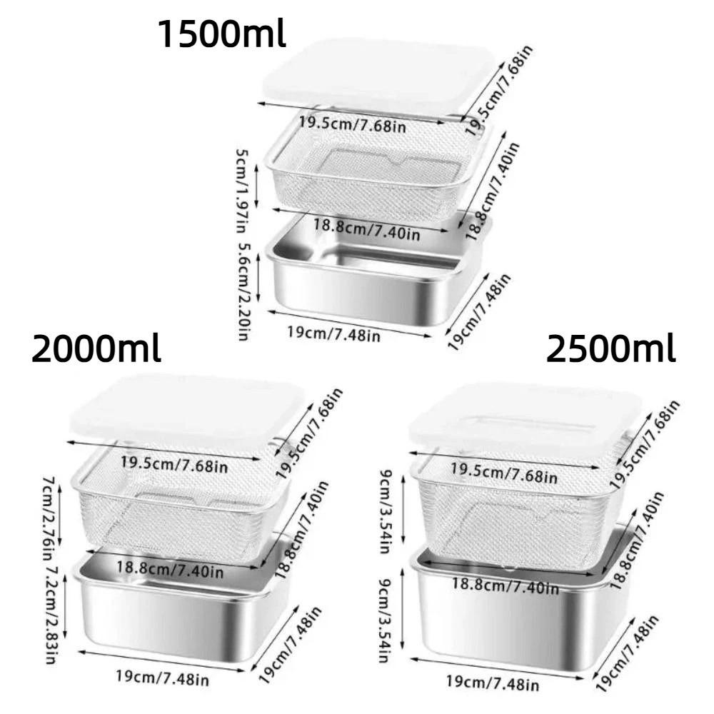 Large Capacity Drain Basket Fine Mesh Fruit Filter Basket Draining Pasta
