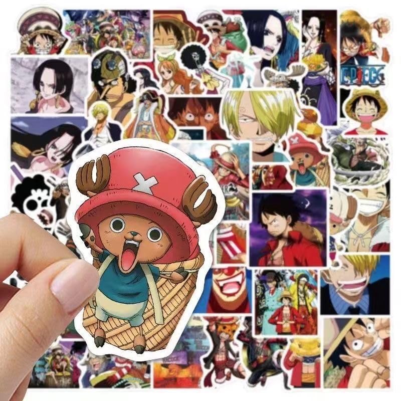 Наклейка One Piece Король Пиратов Аниме Персонаж Водонепроницаемые Наклейки One Piece для Воды День Рождения Милый Мультяшный Набор Наклеек-Наград, Наклейки, Гитара,