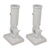 2Pcs Adjustable Flag Pole Holder Aluminium Alloy Metal Wall Mount 180 Degree Multi Position Bracket for Outside House