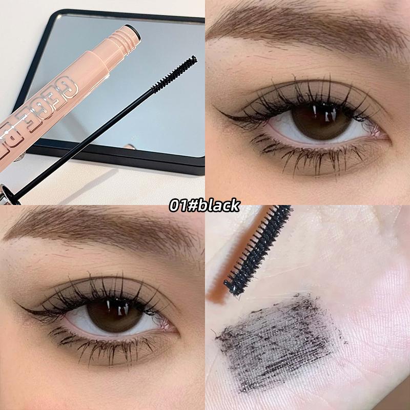 GEGE BEAR Водостойкая тушь для ресниц с тонкой кисточкой, стойкая густая подкручивающая черная тушь для ресниц