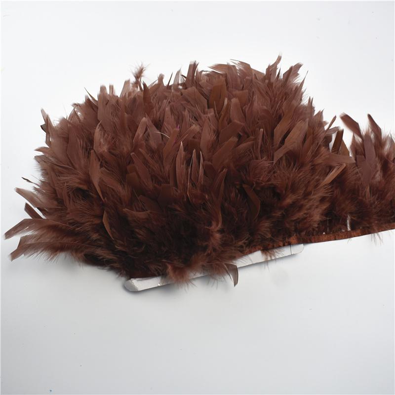 10Meters Turkey Feathers Trim Fringe Ribbon Feather On Tape Flecos Sewing Trimmings Fringe for Clothes Dress Wedding Decoration