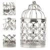 Iron Hanging Lantern Candle Holder Electroplated Birdcage Candlestick Decorations  Gift For Events