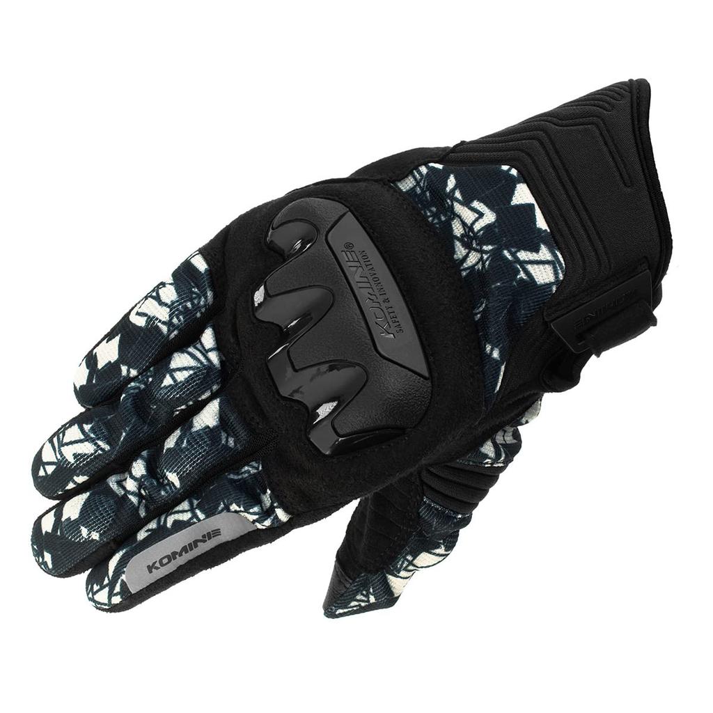 Komine GK-2203 Protective Mesh Gloves for Motorcycles Prism Silver XL