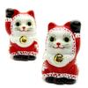 Waza no Kura Lucky Cat Украшение Kutani Ware Chibi Lucky Cat Санта Открытие Празднование Подарок На День Рождения Пара Подарок