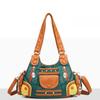 Bag Female Fashion Soft Leather Single Shoulder Crossbody Bag Large Capacity Bag Retro Leisure Bag