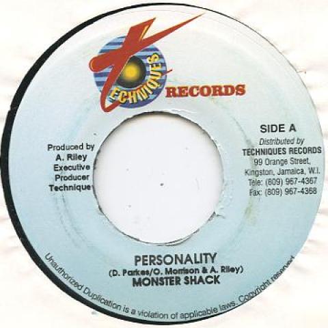 7-дюймовая пластинка MONSTER SHACK - Personality Techniques 2003 Ямайка Регги, Ска и Даб
