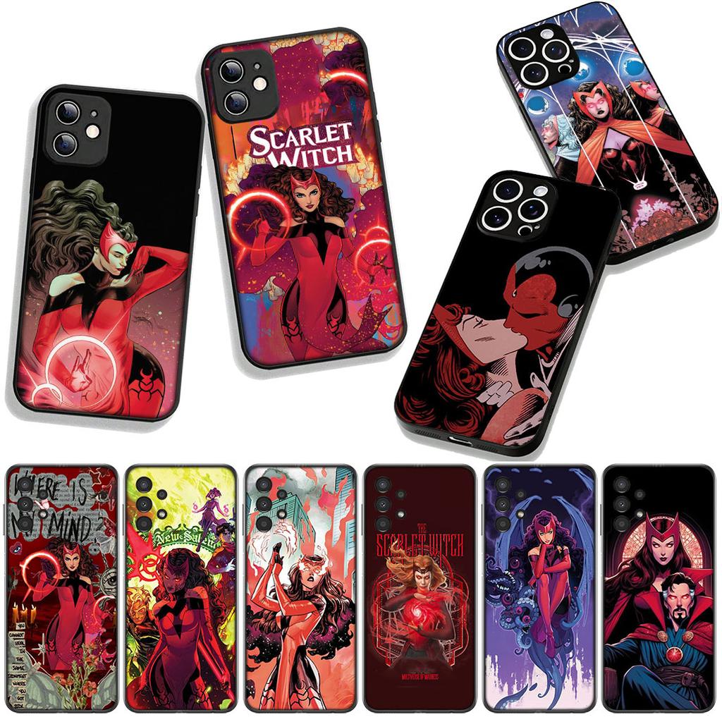 Для Samsung Galaxy A25 A37 A57 A12 A14 A31 A41 A50 A51 A70 A71 A72 A21S A04 M15 Note 20 9 8 10 Чехол M-Marvels Алая Ведьма