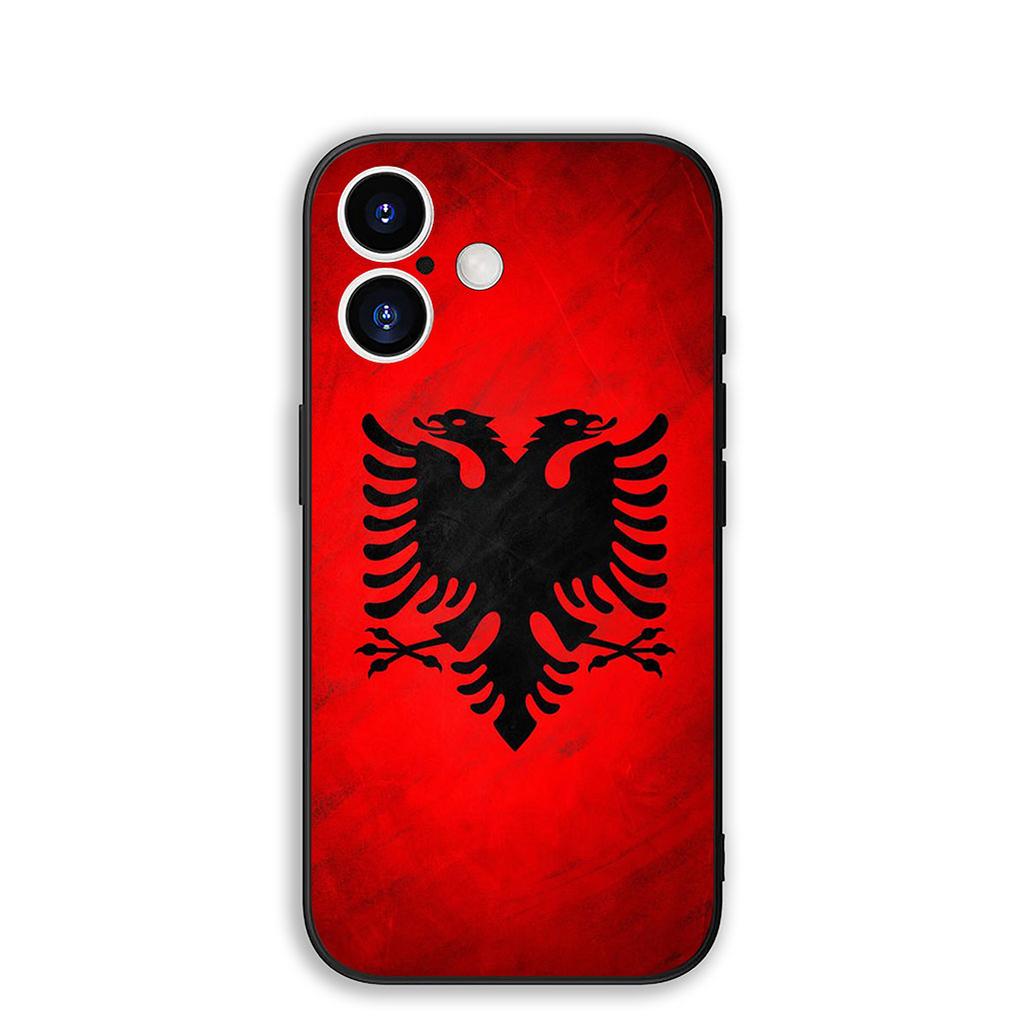 Cover for Apple iPhone 16 15 14 11 Pro Max 6 7 8 Plus + SE2 SE3 SE 2022 2020 8+ Phone Case Wallpaper Albania Albanians Flag