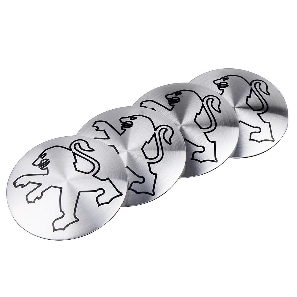 2026 Hot Car Sticker 56mm Car Tire Wheel Center Hub Caps Decor Sticker Outo Emblem Car-styling For Peugeot 208 2012~2018 308 201