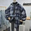 Женская клетчатая рубашка в ретро-гонконгском стиле, размер 240 джин, плотный, с длинными рукавами, модель ранней осени