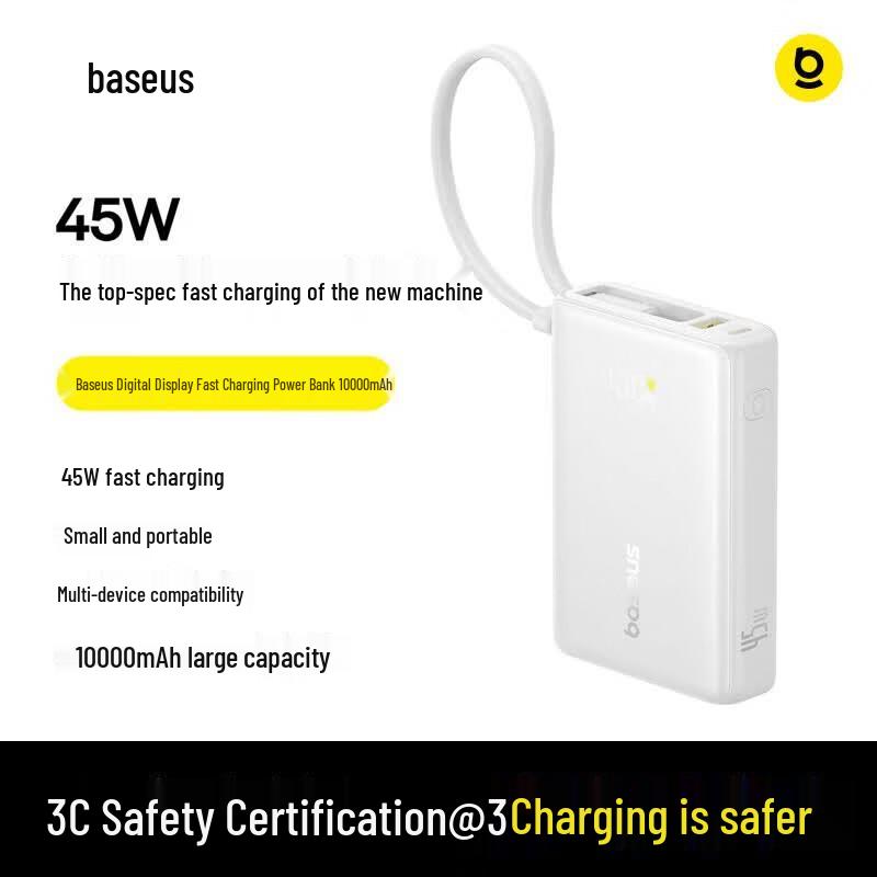 Baseus EnerCore P1 10000mAh 45W Power Bank with Digital Display