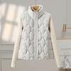 Large Pocket Down Cotton Vest Women's Short Autumn and Winter Stand-up Collar Loose Leisure Sports Warm Vest