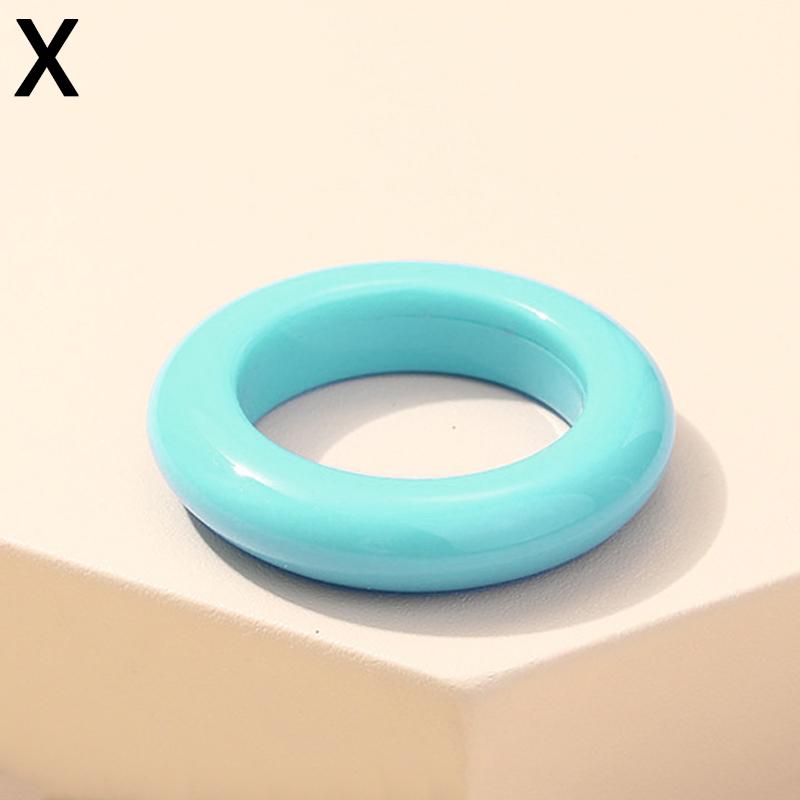 18 мм винтажные красочные прозрачные акриловые круглые кольца из смолы для темпераментных женщин и девочек, простые геометрические украшения, модные подарки