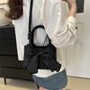 Stylish Fresh Fairy Style Bow Handbag Trendy Mini Square Bag With City Minimalist Design