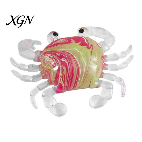 Decompression Toy Crab Squeeze Slow-Rising TPR Fidget for Stress Relief Elastic Pinch Cute Transparent Claws Portable Gadget Kids Adults