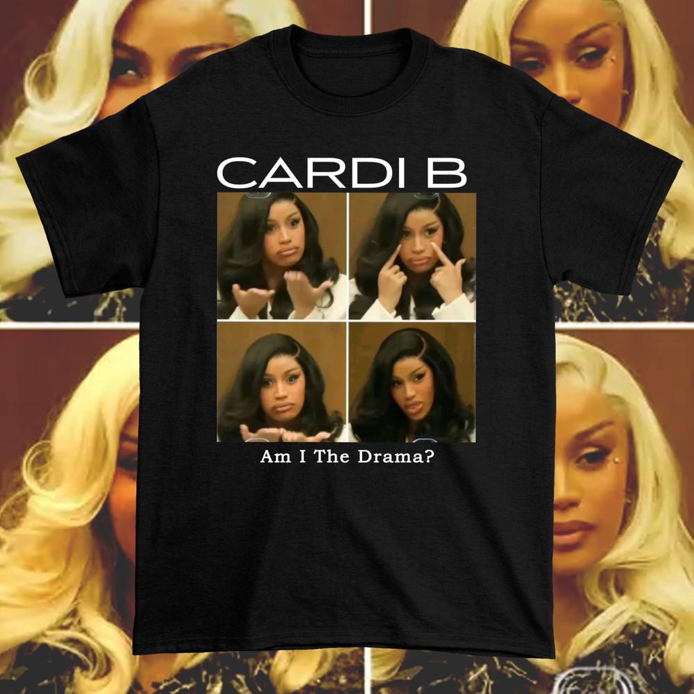 НОВЫЙ Cardi B Я ЛИ ДРАМА Смешная Футболка Черная Все Размеры S-5XL HH1006 Унисекс Футболка