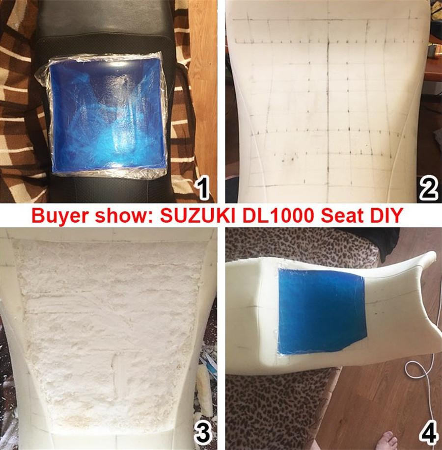 Универсальная самодельная модифицированная полиуретановая эластичная гелевая подушка толщиной 1 см для мотоциклетного сиденья, удобный коврик, амортизирующие коврики 25x25 см