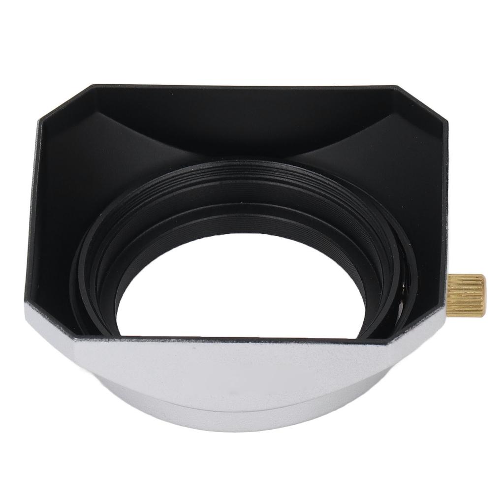 43mm Square Metal Lens Hood Aluminum Alloy ABS Digital Camera Square Lens Hood Shade for 25mm Or Above Focal Length
