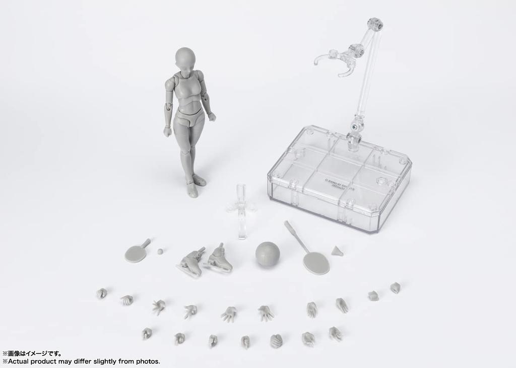 TAMASHII NATIONS TAMASHII NATIONS Edition DX SET Color 135mm Painted Movable Figure S.H.Figuarts Body-chan -Sports- (Gray Ver.) Approx. PVC&ABS