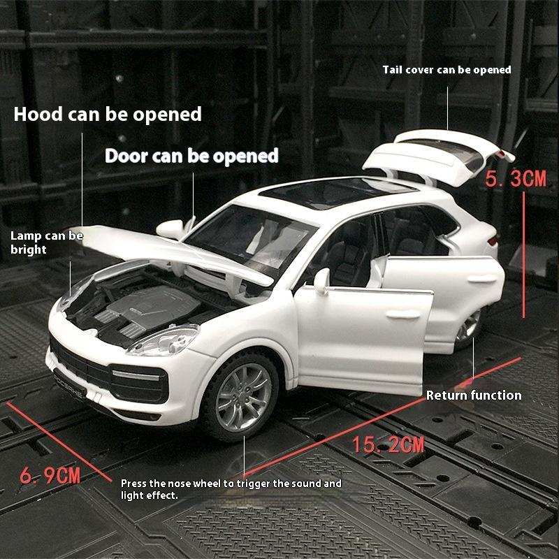 1:32 Porsche Cayenne Turbo Alloy Car Diecast Model Sound Light Miniature Car Model Decorative Trendy Ornaments For Friend Gift