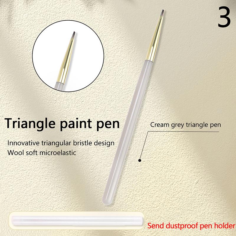 1 шт. Треугольная кисть для рисования, кисть для нейл-арта, французские линии, полоски, сетка, цветок, бабочка, треугольная кисть для рисования, инструменты для маникюра
