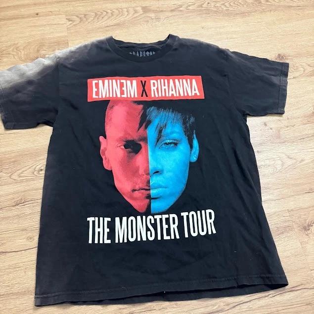 Футболка Eminem Rihanna The Monster Tour Унисекс Размер L Trapstar Черная