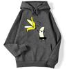 Street Ladies Hoodies Let's Take Off Our Banana Peel Funny Printing Clothing Comfortable Warm Sweatshirts Female Cute Streetwear